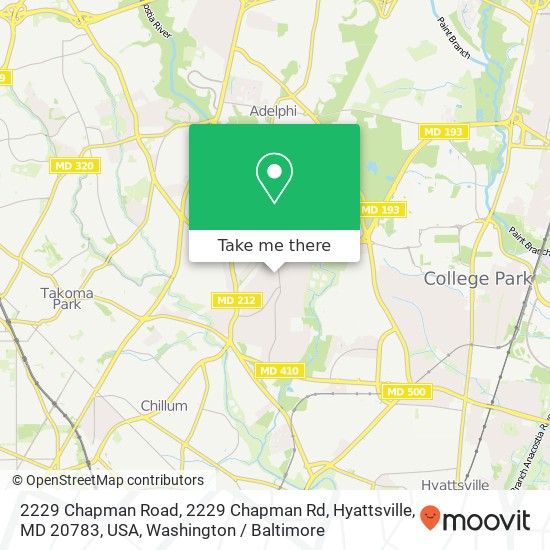 2229 Chapman Road, 2229 Chapman Rd, Hyattsville, MD 20783, USA map