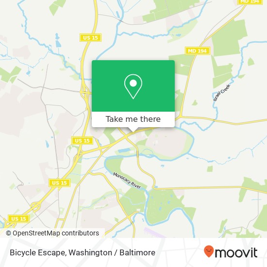 Mapa de Bicycle Escape, 1700 Kingfisher Dr