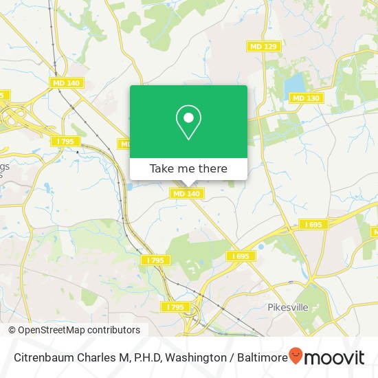 Citrenbaum Charles M, P.H.D, 9199 Reisterstown Rd map