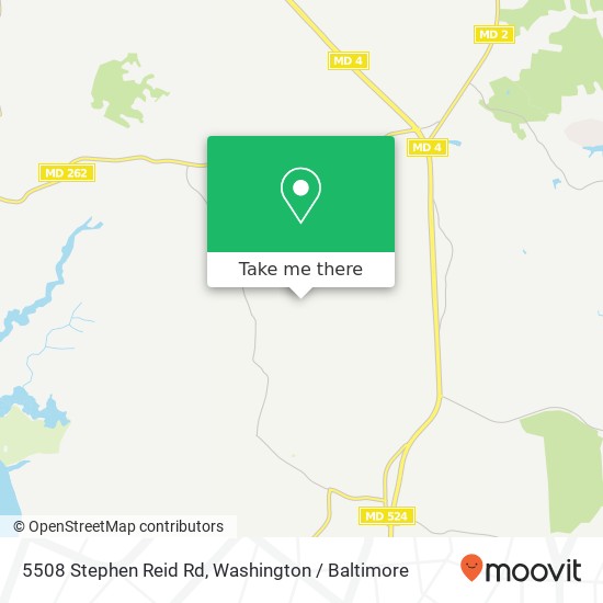 Mapa de 5508 Stephen Reid Rd, Huntingtown, MD 20639