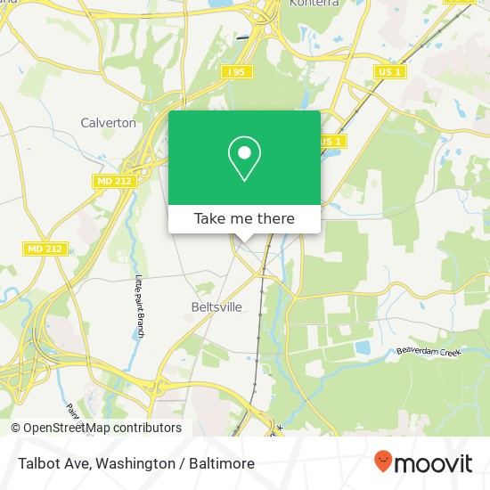 Talbot Ave, Beltsville, MD 20705 map