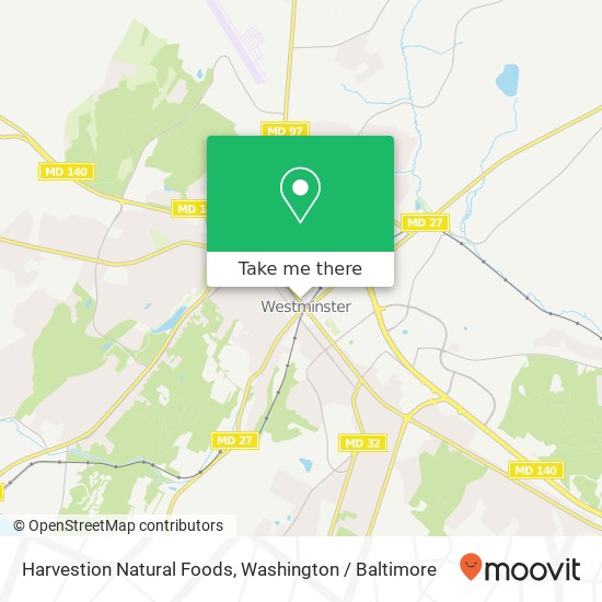 Mapa de Harvestion Natural Foods, 38 W Main St