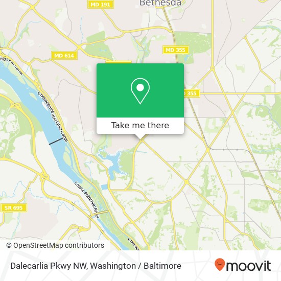 Mapa de Dalecarlia Pkwy NW, Washington, DC 20016