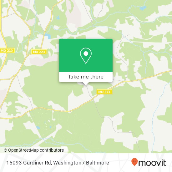 Mapa de 15093 Gardiner Rd, Waldorf, MD 20601