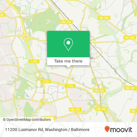 Mapa de 11200 Luxmanor Rd, Rockville, MD 20852