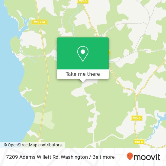 Mapa de 7209 Adams Willett Rd, Nanjemoy, MD 20662