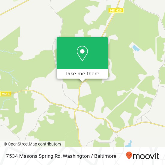 Mapa de 7534 Masons Spring Rd, La Plata, MD 20646
