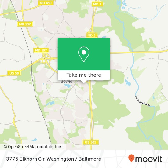 Mapa de 3775 Elkhorn Cir, Bowie, MD 20716