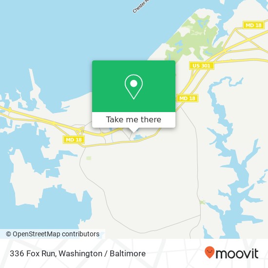 Mapa de 336 Fox Run, Grasonville, MD 21638