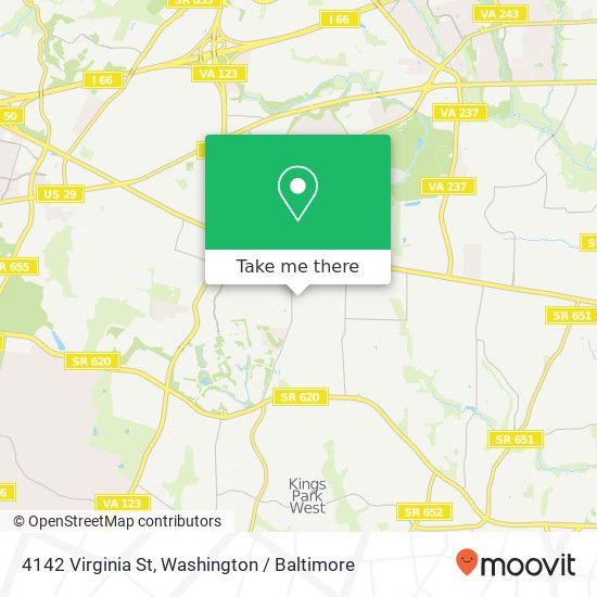 Mapa de 4142 Virginia St, Fairfax, VA 22032