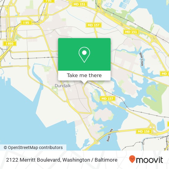 Mapa de 2122 Merritt Boulevard, 2122 Merritt Blvd, Dundalk, MD 21222, USA