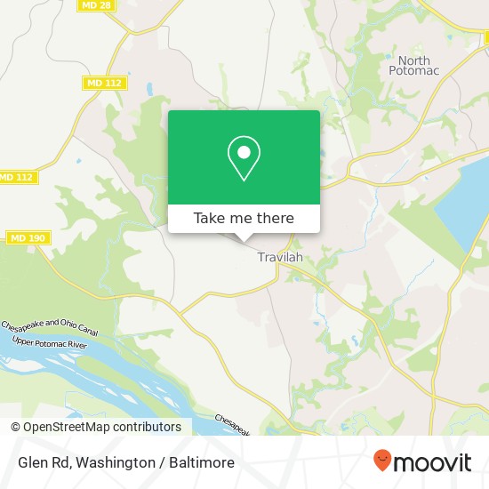 Mapa de Glen Rd, Gaithersburg, MD 20878