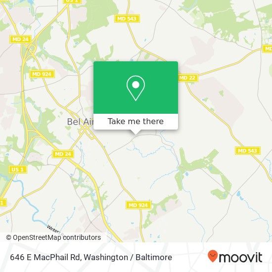 646 E MacPhail Rd, Bel Air, MD 21014 map