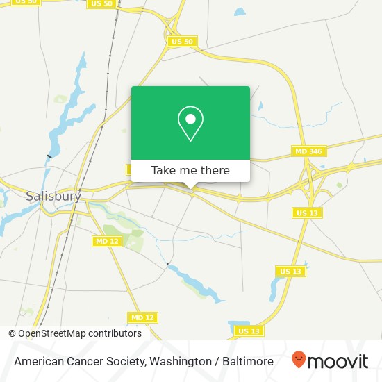 Mapa de American Cancer Society, 1315 Mount Hermon Rd