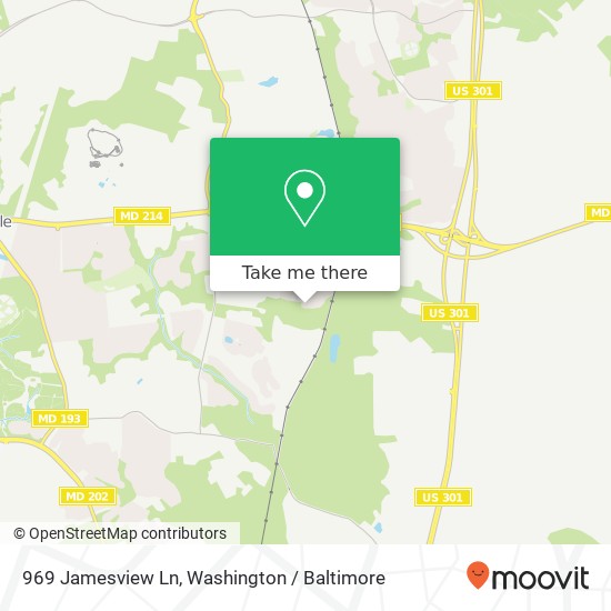 Mapa de 969 Jamesview Ln, Bowie, MD 20721