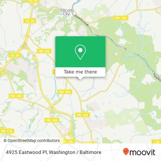 4925 Eastwood Pl, Ellicott City, MD 21043 map