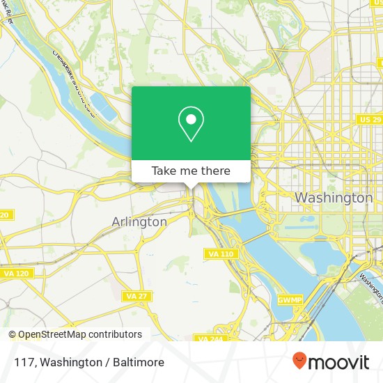 Mapa de 117, 1800 N Lynn St #117, Arlington, VA 22209, USA