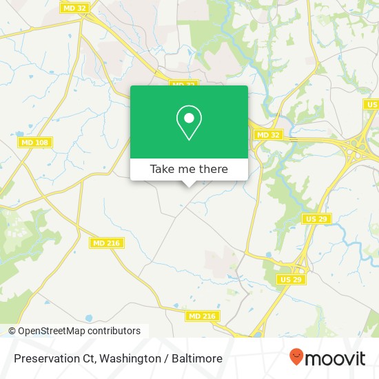 Mapa de Preservation Ct, Fulton, MD 20759