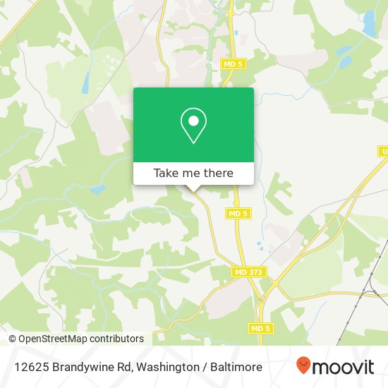 Mapa de 12625 Brandywine Rd, Brandywine, MD 20613