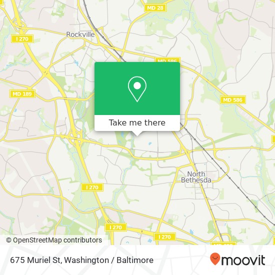 Mapa de 675 Muriel St, Rockville, MD 20852