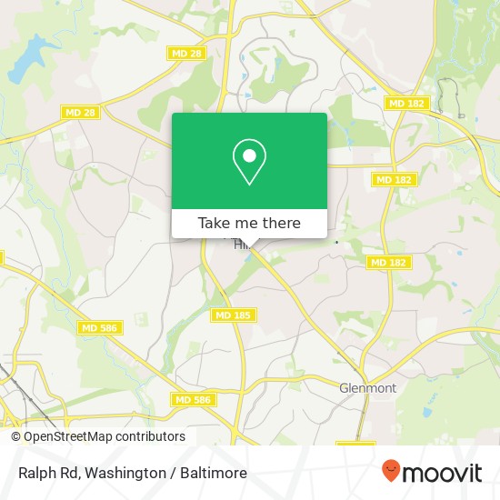 Mapa de Ralph Rd, Silver Spring, MD 20906