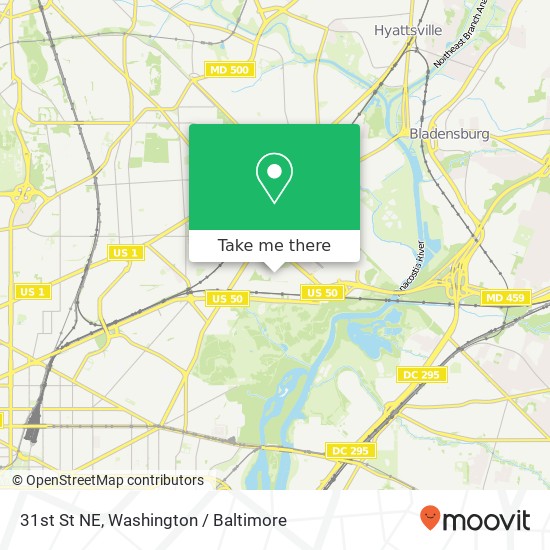 31st St NE, Washington, DC 20018 map