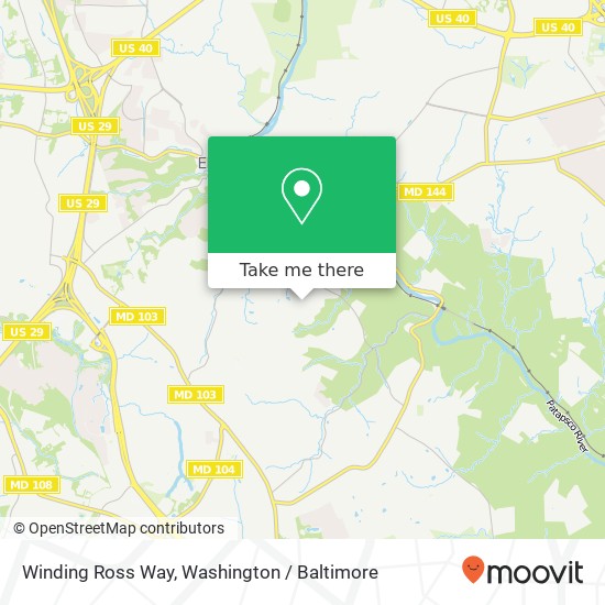 Mapa de Winding Ross Way, Ellicott City, MD 21043