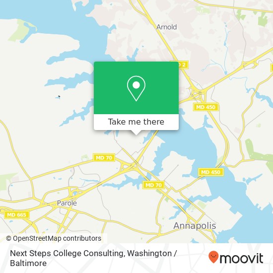 Mapa de Next Steps College Consulting, 1834 Lindamoor Dr
