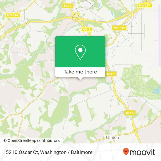 Mapa de 5210 Oscar Ct, Temple Hills, MD 20748