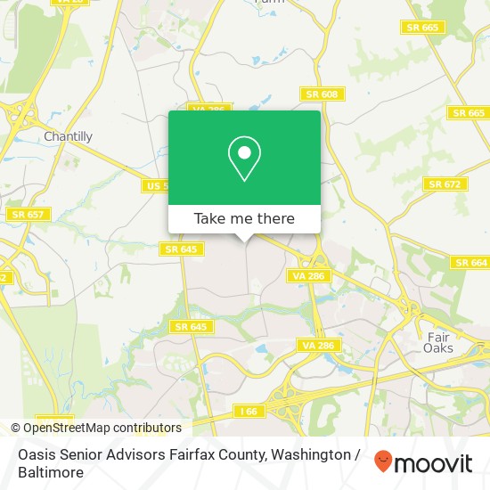 Mapa de Oasis Senior Advisors Fairfax County, 4094 Majestic Ln