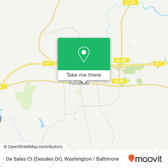 De Sales Ct (Desales Dr), Purcellville, VA 20132 map