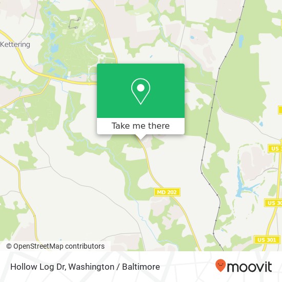 Hollow Log Dr, Upper Marlboro (LARGO), MD 20774 map