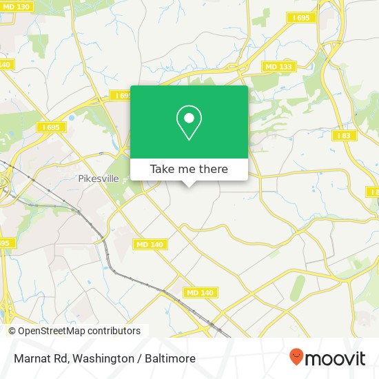 Mapa de Marnat Rd, Pikesville, MD 21208