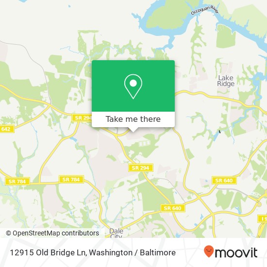 Mapa de 12915 Old Bridge Ln, Woodbridge, VA 22192