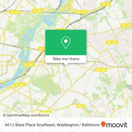 4612 Bass Place Southeast, 4612 Bass Pl SE, Washington, DC 20019, USA map