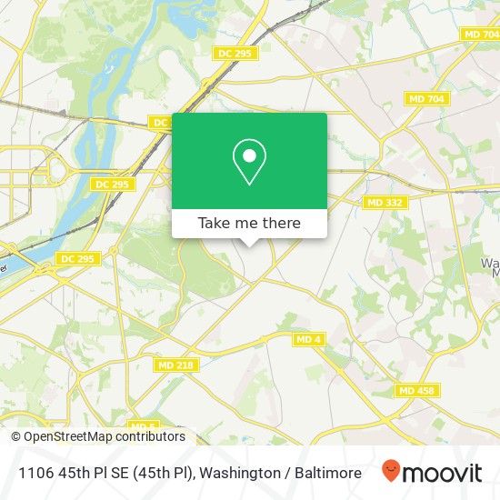 1106 45th Pl SE (45th Pl), Washington, DC 20019 map