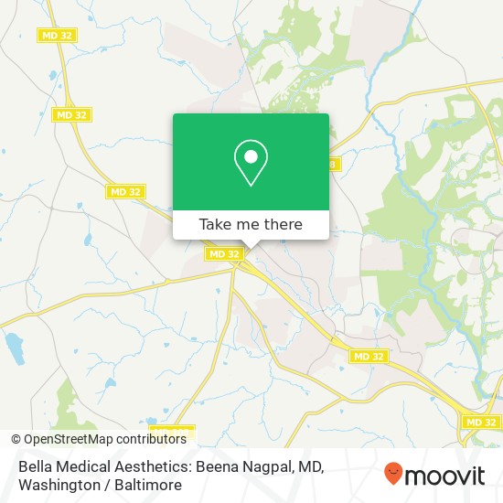 Mapa de Bella Medical Aesthetics: Beena Nagpal, MD, 5005 Signal Bell Ln