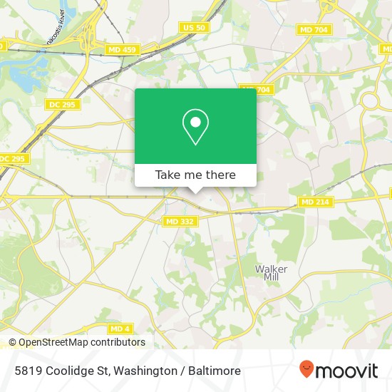 Mapa de 5819 Coolidge St, Capitol Heights, MD 20743