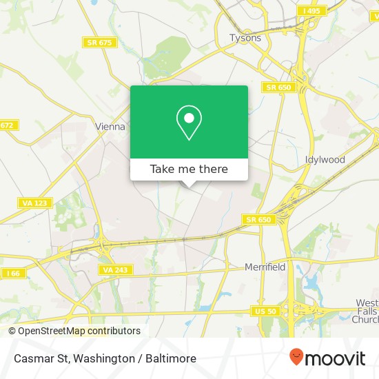 Mapa de Casmar St, Vienna, VA 22180