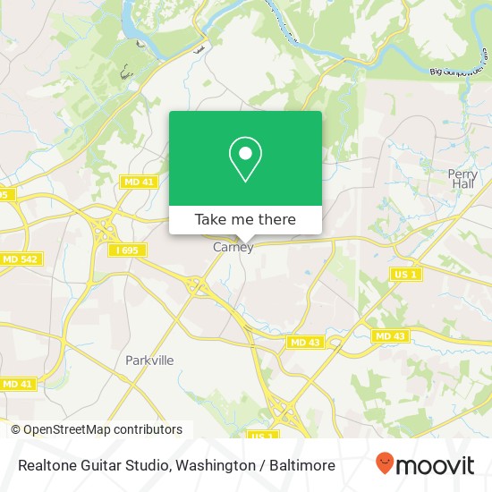 Realtone Guitar Studio, 3128 E Joppa Rd map