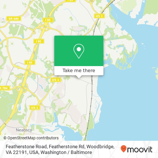 Featherstone Road, Featherstone Rd, Woodbridge, VA 22191, USA map