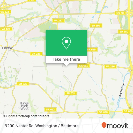 9200 Nester Rd, Fairfax, VA 22032 map