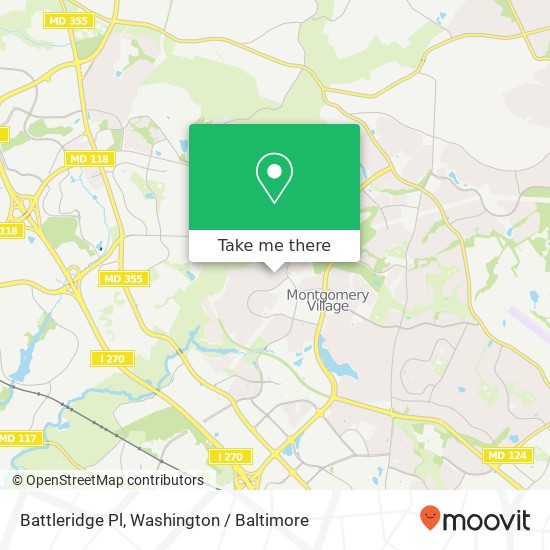 Battleridge Pl, Montgomery Village, MD 20886 map