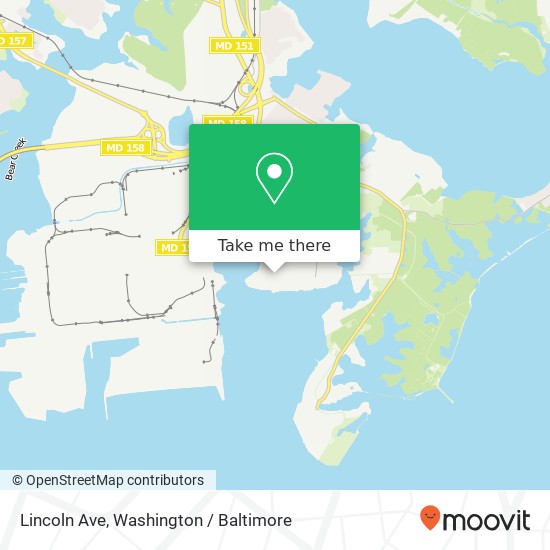 Mapa de Lincoln Ave, Sparrows Point, MD 21219