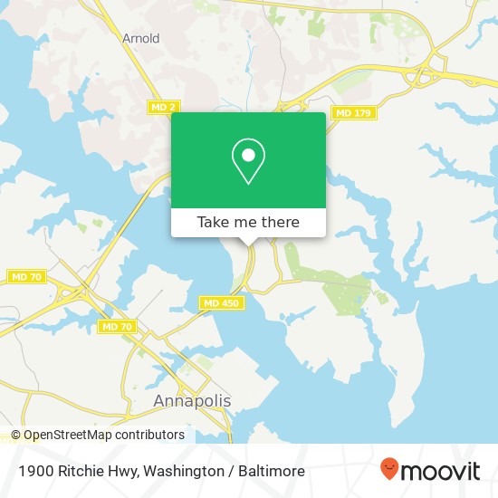 Mapa de 1900 Ritchie Hwy, Annapolis, MD 21409