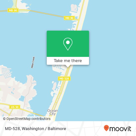 Mapa de MD-528, Ocean City, MD 21842