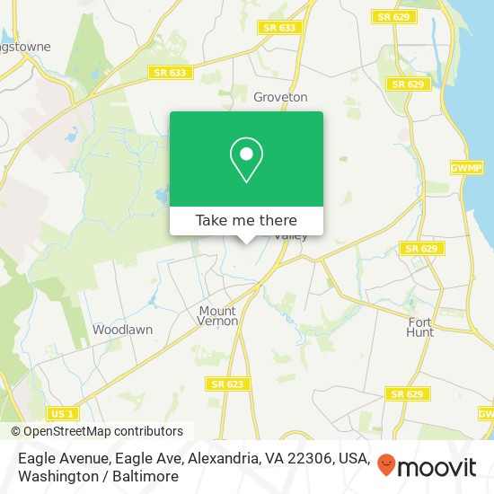 Eagle Avenue, Eagle Ave, Alexandria, VA 22306, USA map