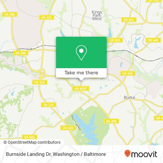 Mapa de Burnside Landing Dr, Burke, VA 22015