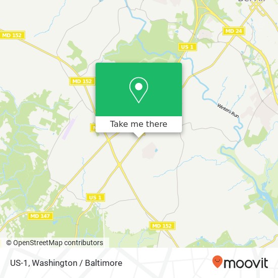 Mapa de US-1, Fallston, MD 21047