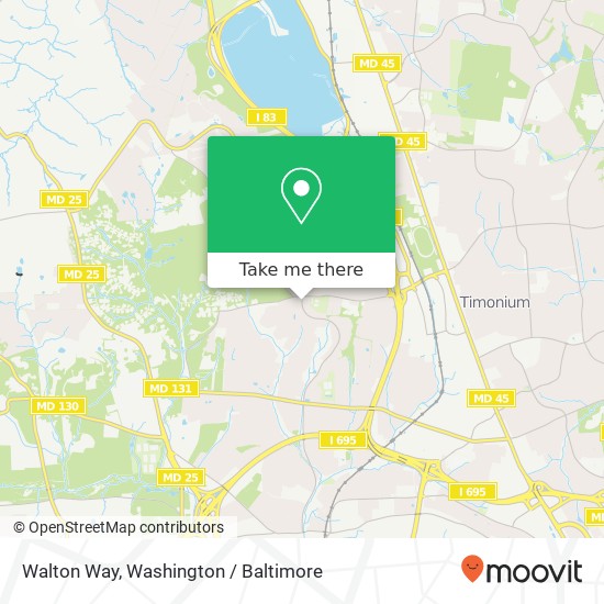 Mapa de Walton Way, Lutherville Timonium, MD 21093